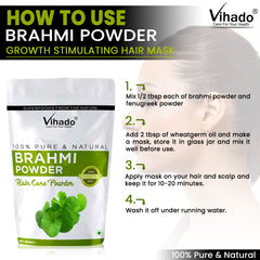 Vihado Brahmi Powder For Hair Growth and Thicken (100G-1KG)