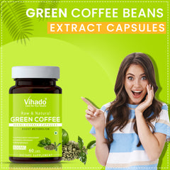 Vihado Green Coffee Beans Extract Capsules For Weight Management | Men and Women (60 Capsules)