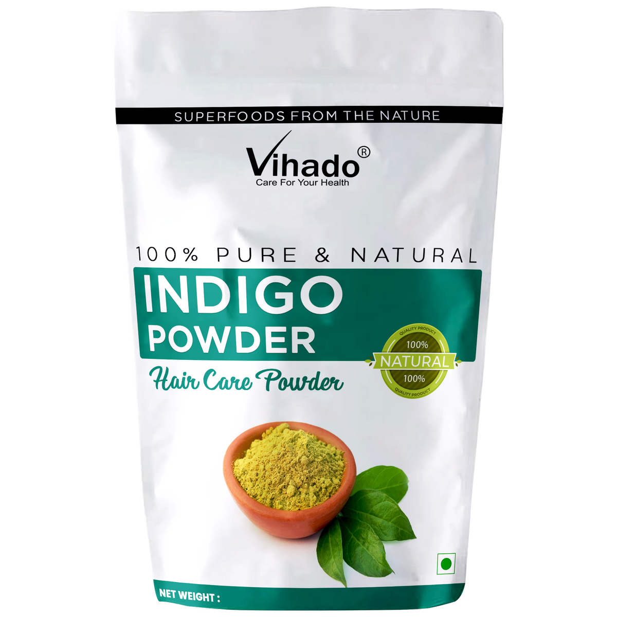 Vihado Indigo Powder For Hair Color and Care (100G-1KG)