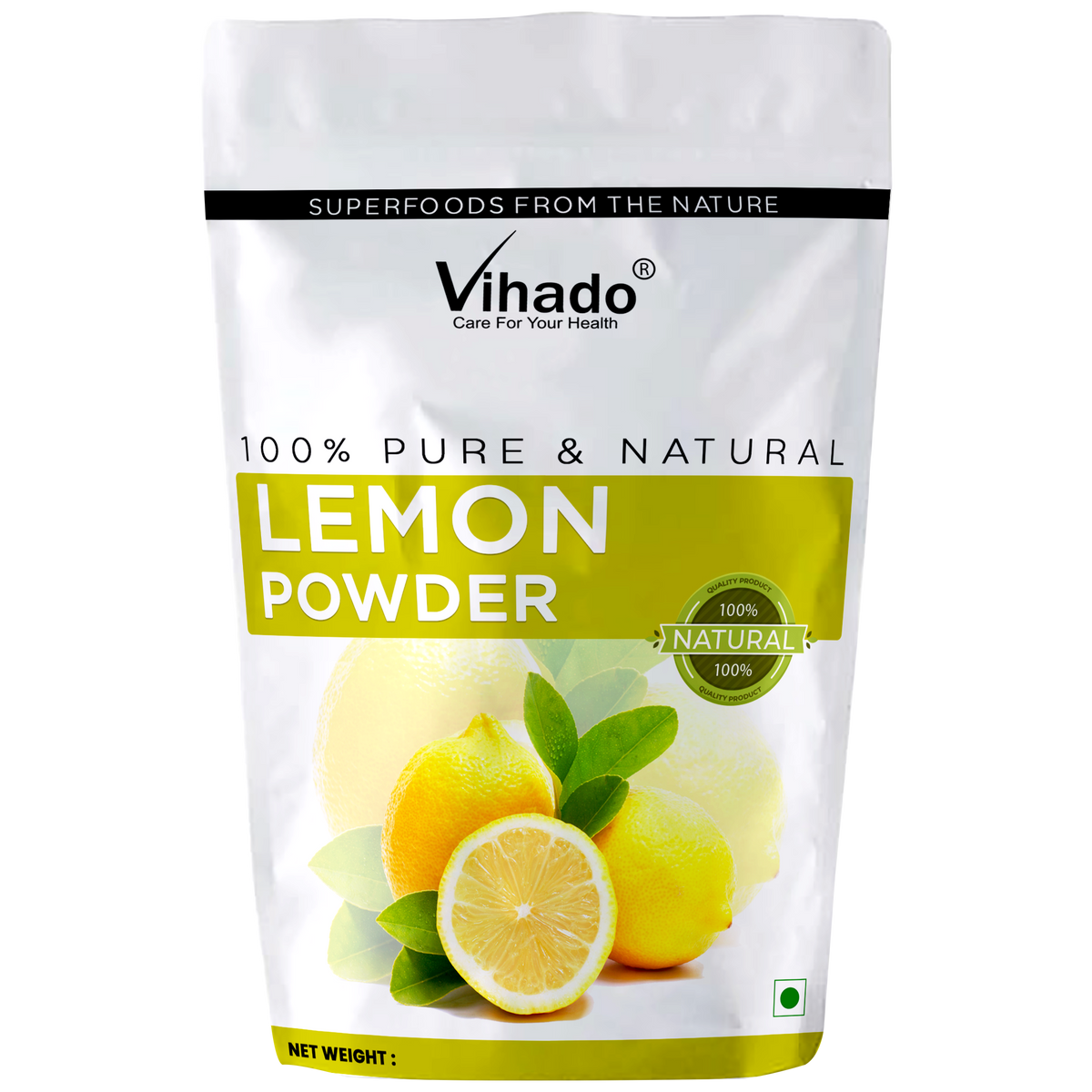 Vihado Lemon Fruit Peel Powder for Face Cleanser and Skin Care (100G-1KG)