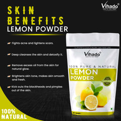 Vihado Lemon Fruit Peel Powder for Face Cleanser and Skin Care (100G-1KG)