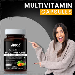 Vihado Multivitamin Capsules With Zinc, Vitamin C, D3, Enhance Stamina & Immunity (90 Capsules)