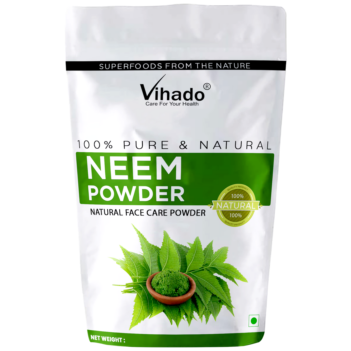 Vihado Neem Leaf Powder for Skin and Hair Care (100G-1KG)