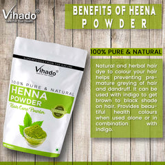 Vihado Henna Powder For Hair Color and Nourishment (100G-1KG)