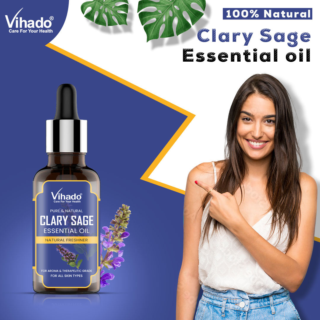 Vihado Clary Sage Essential Oil (10ml-30ml)