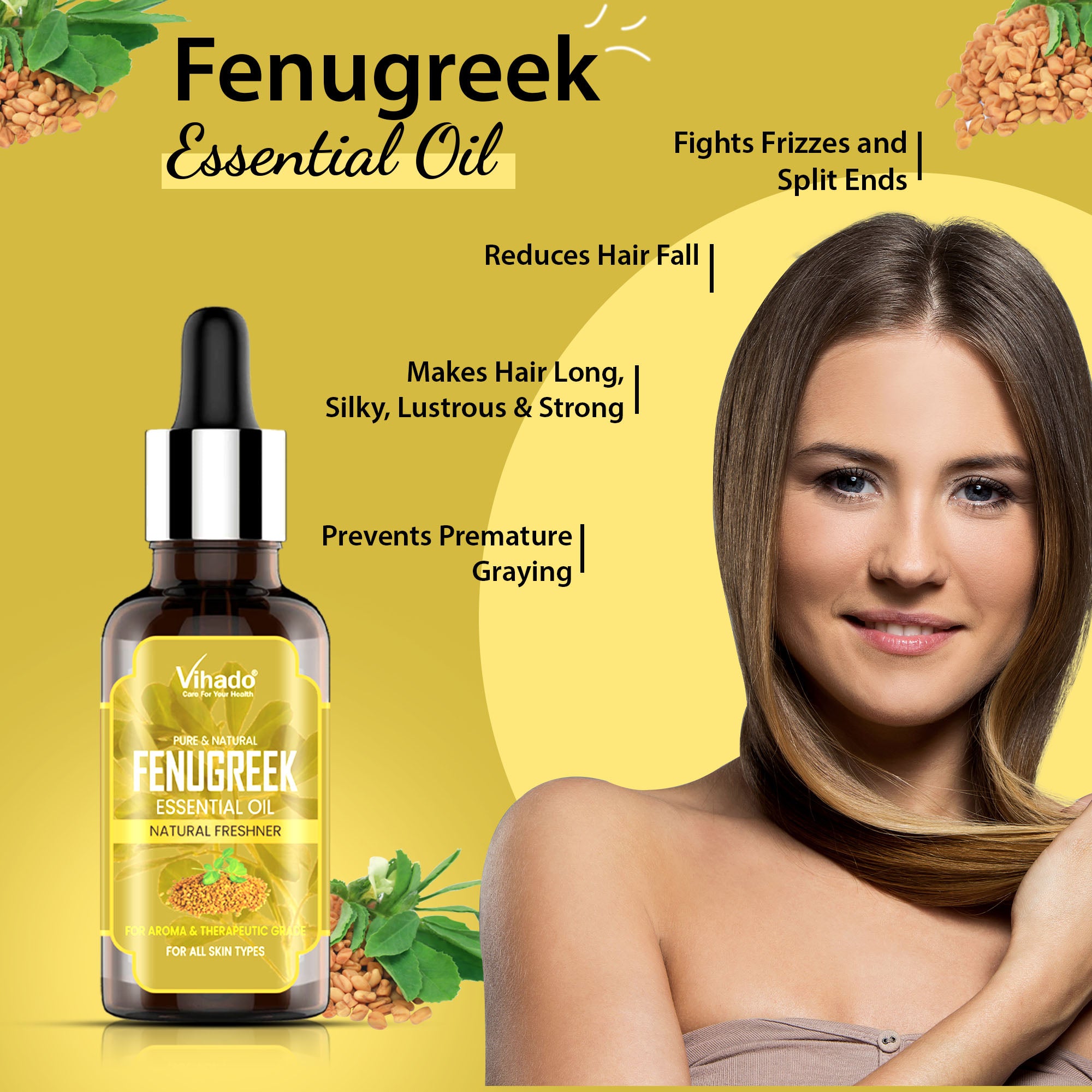 Vihado Fenugreek Seed Oil (10ml-30ml)