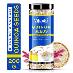 Vihado White Quinoa for Weight Management, Rich in Iron and Fibre Plastic Bottle (200G-500G)