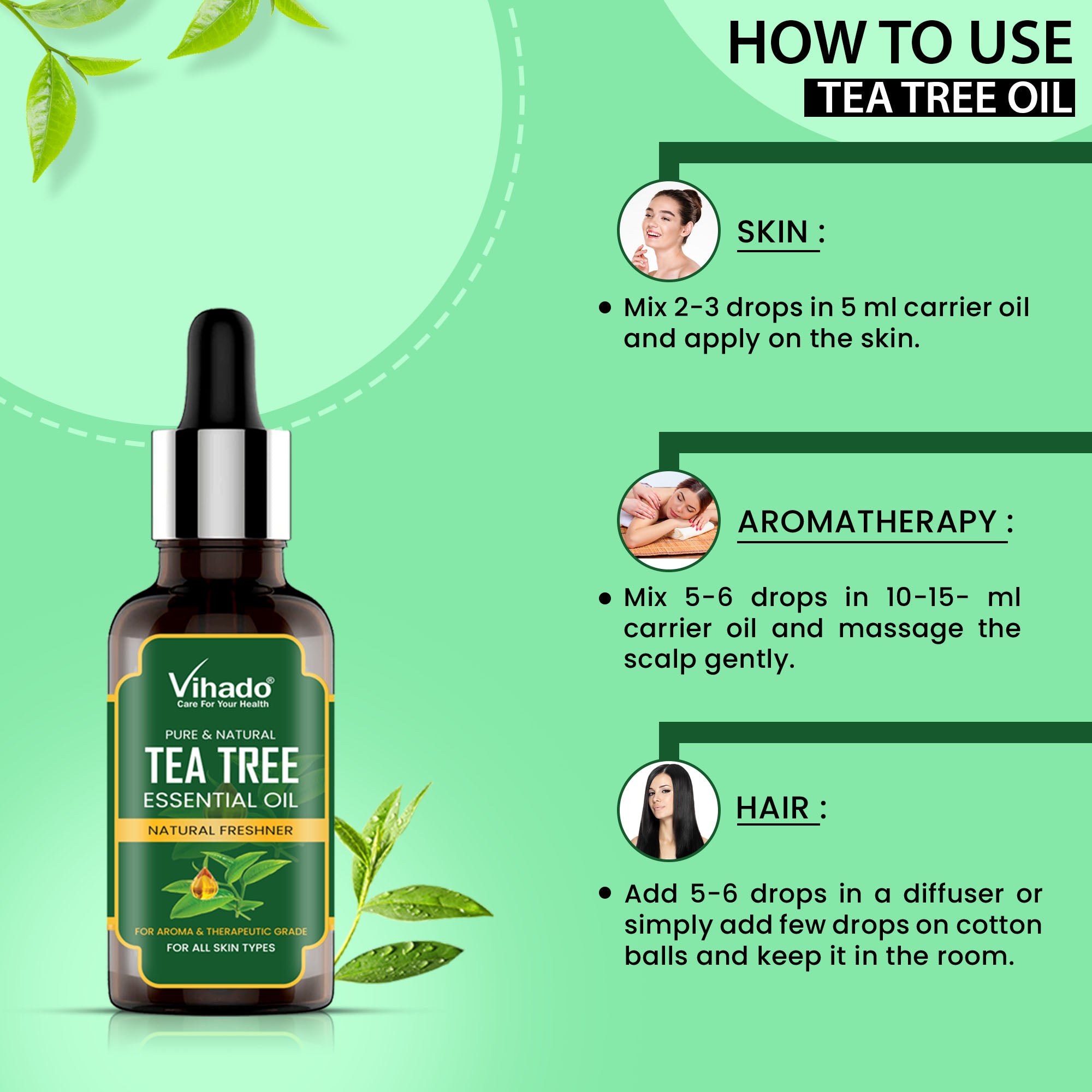 Vihado Tea Tree Essential Oil (10ml-30ml)