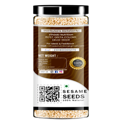 Vihado Premium Quality Raw Safed Til (White) Sesame Seeds Plastic Bottle (200G-500G)