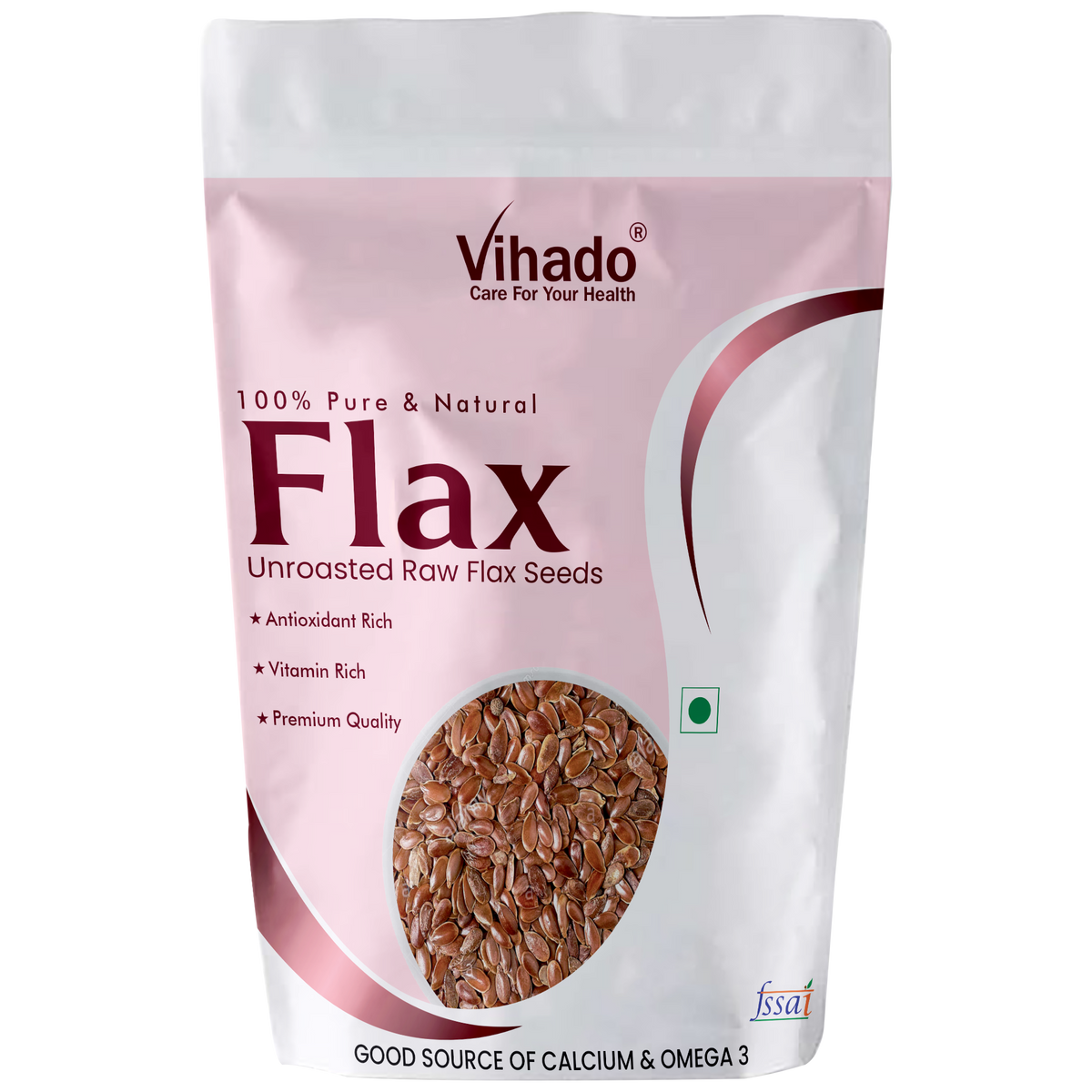 Vihado Raw Flax Seeds, Rich in Omega 3 Fatty Acid and Immunity Booster (100G-1KG)