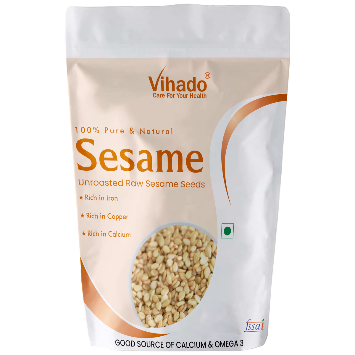 Vihado Premium Quality Raw Safed Til (White) Sesame Seeds (100G-1KG)