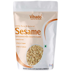 Vihado Premium Quality Raw Safed Til (White) Sesame Seeds (100G-1KG)