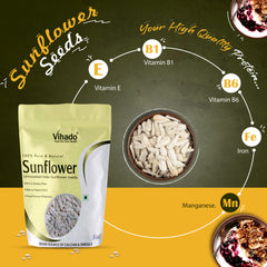 Vihado Raw Sunflower Seeds High In Protein and Fibre (100G-1KG)