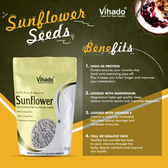 Vihado Raw Sunflower Seeds High In Protein and Fibre (100G-1KG)