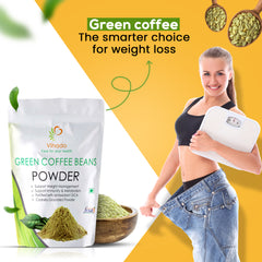 Vihado Green Coffee Beans Powder for Weight Loss Management (100G-1KG)