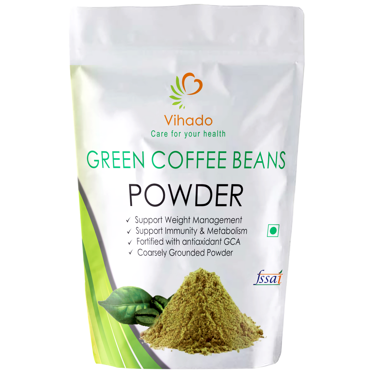 Vihado Green Coffee Beans Powder for Weight Loss Management (100G-1KG)