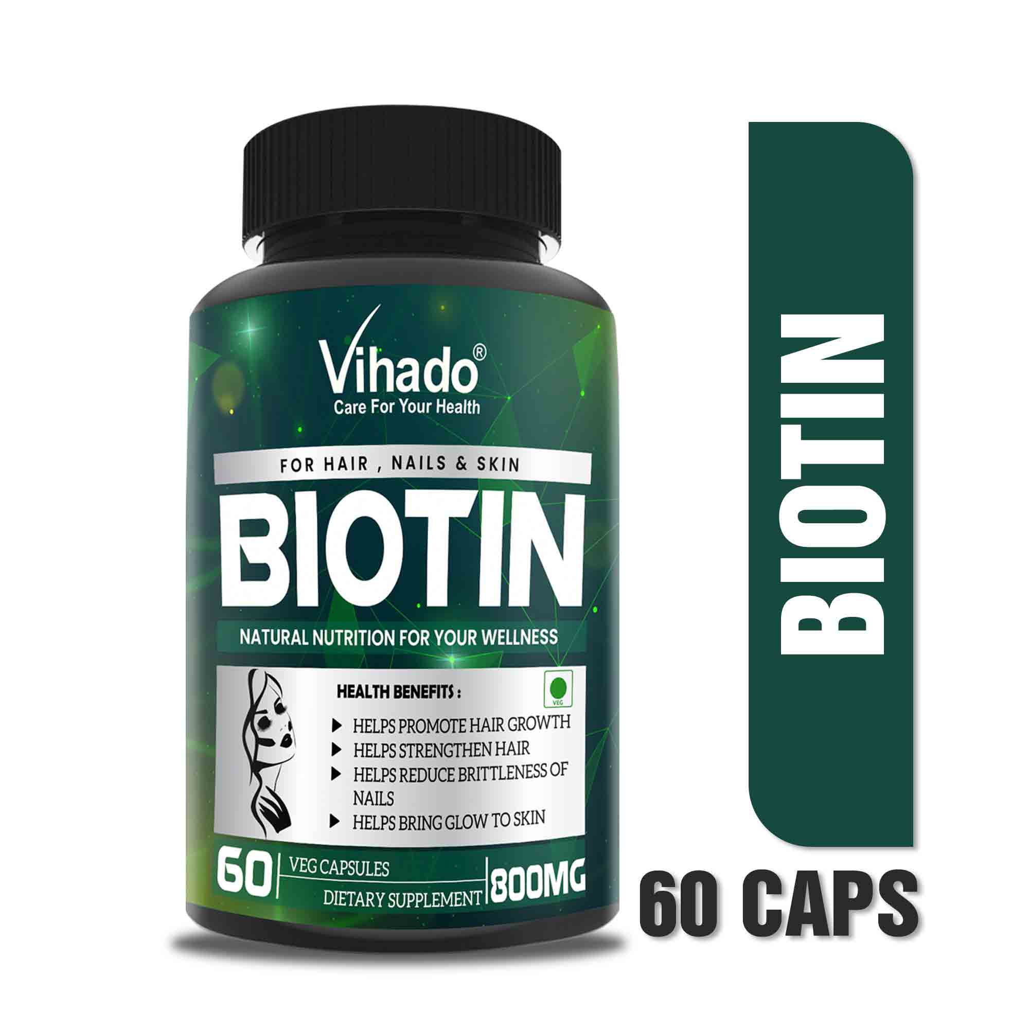 Biotin Supplements Maximum Strength for Hair Skin & Nails 